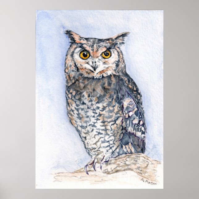 Mindre vattenfärgsutskrift Poster (Framsidan)