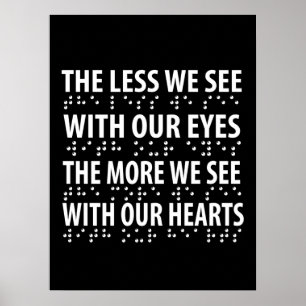 Mindre vi ser med Öga - blindskrift Poster