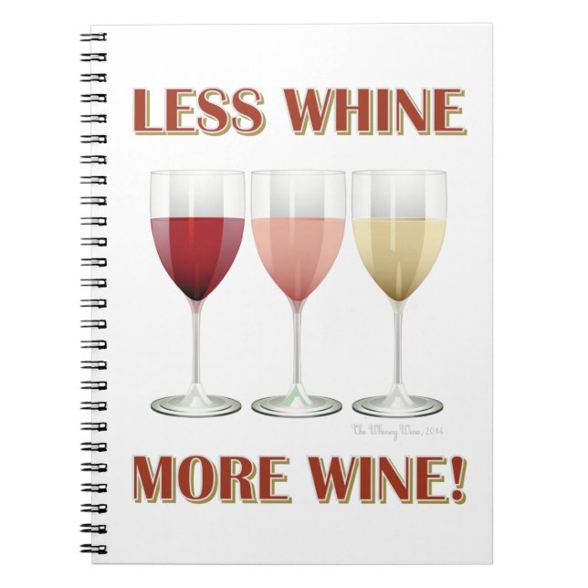 MINDRE VIN, MER VIN! ANTECKNINGSBOK (Framsidan)