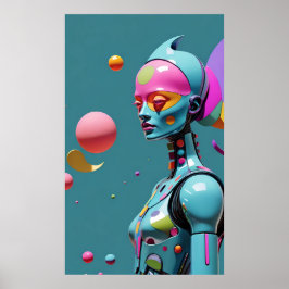 Mindrörning i en fluorescerande flimmer poster