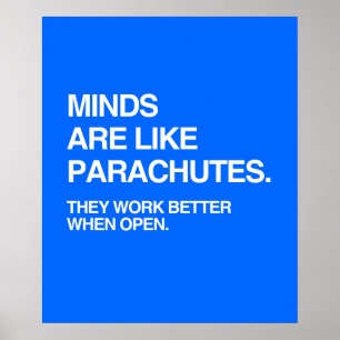 MINDS ÄR LIKA FALLSKÄRMAR POSTER