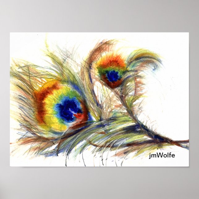 "Minds Öga" Poster Peacock Feather (Framsidan)
