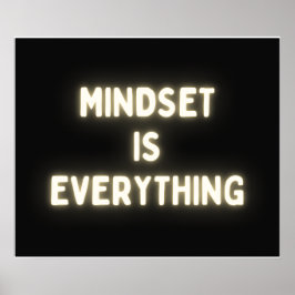 Mindset är allt - inspirationsbudskap poster