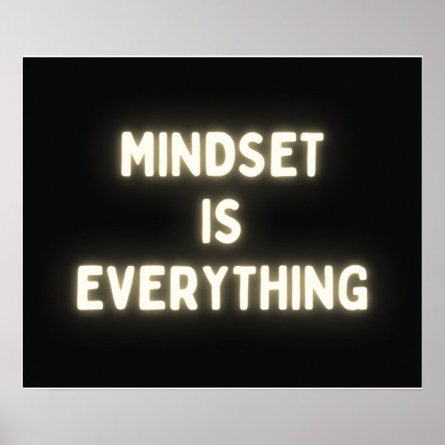Mindset är allt - inspirationsbudskap poster (Framsidan)