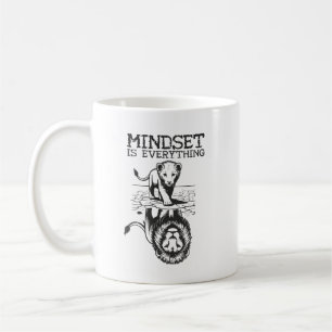 Mindset är allt, katt Lejont - gym, framgång Kaffemugg