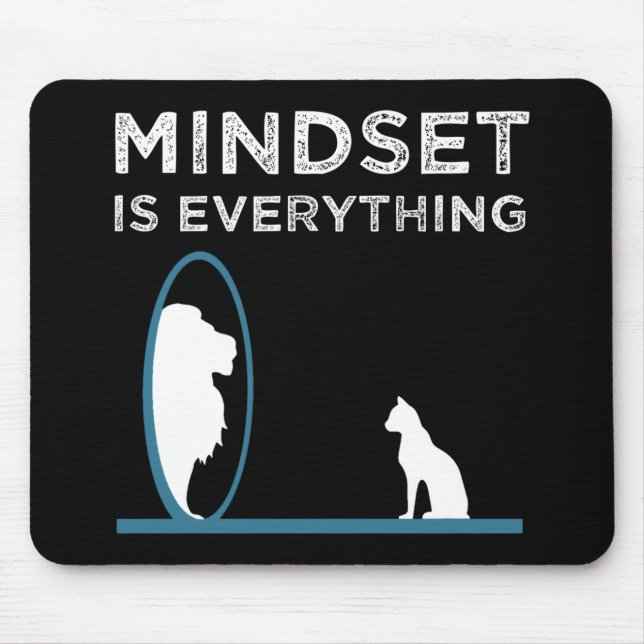 Mindset är allt Motiverande citat Musmatta (Framsidan)