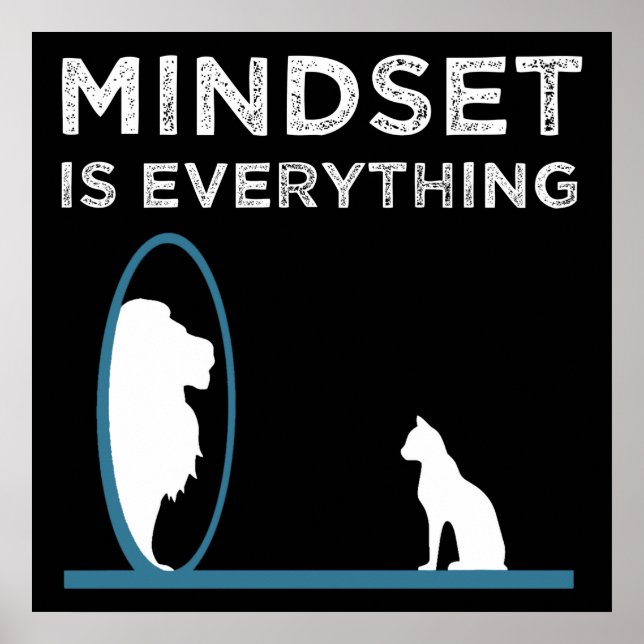 Mindset är allt Motiverande citat Poster (Framsidan)