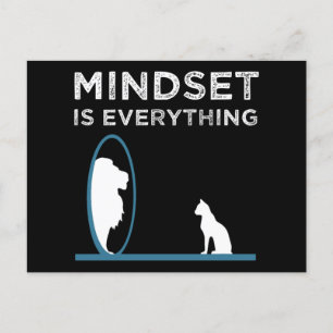 Mindset är allt Motiverande citat Vykort