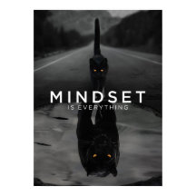 Mindset är allt - svart Cat Panther Vatten
