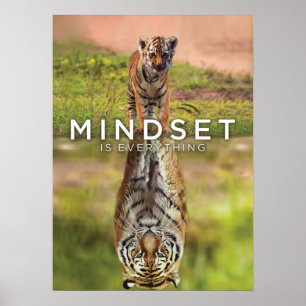 Mindset är allt - tiger Hustle Motivation Poster
