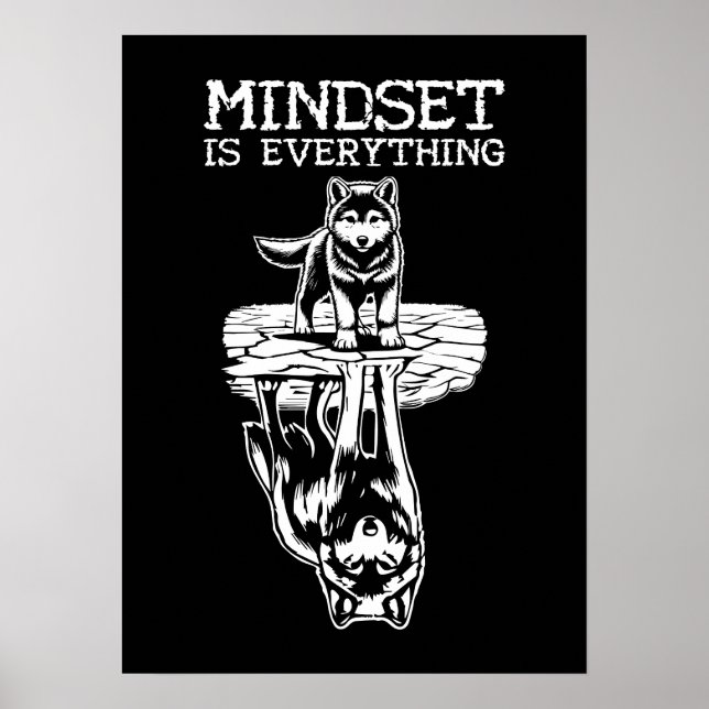 Mindset är allt, Varg - Gym, Hustle, Success Poster (Framsidan)