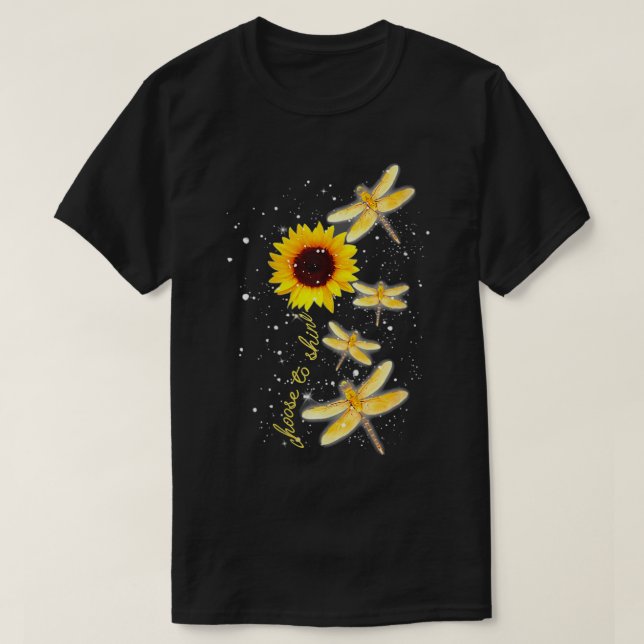 Mindset för kvinnornas Dragonfly Sunblomlärartillv T Shirt (Design framsida)