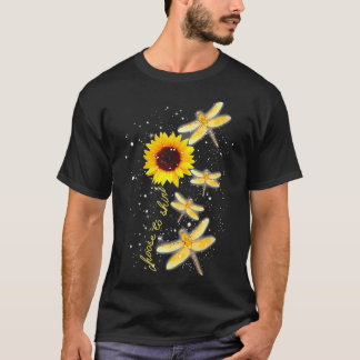 Mindset för kvinnornas Dragonfly Sunblomlärartillv T Shirt