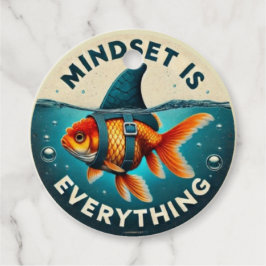 Mindset Is Everything Goldfish Motivational Quote Gåvor Etiketter