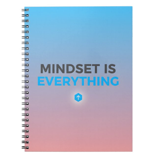 Mindset Is Everything – Gradient Motivational Note Anteckningsbok (Framsidan)