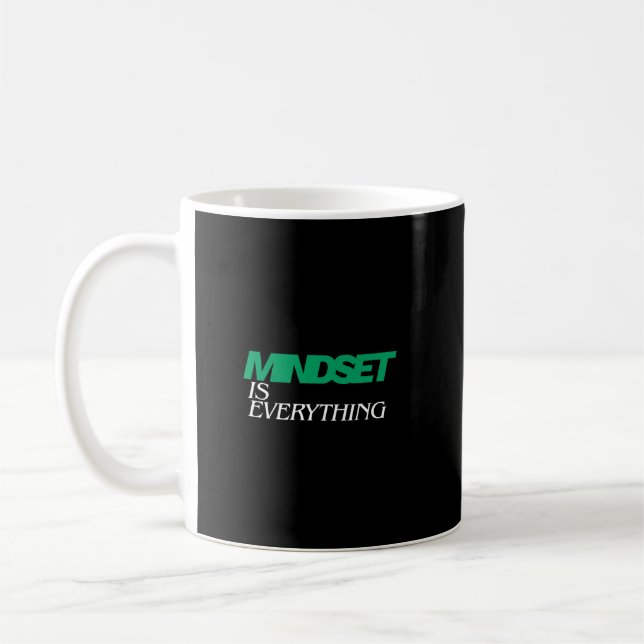 Mindset is Everything, Inspirational, Motivational Kaffemugg (Vänster)