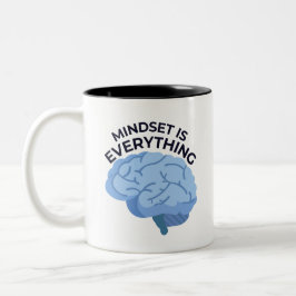 Mindset Is Everything – Motivational Quote Två-Tonad Mugg