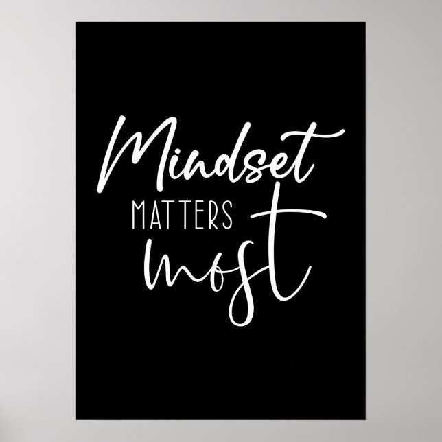Mindset Matters, Hustle Success Gym Motivation Poster (Framsidan)