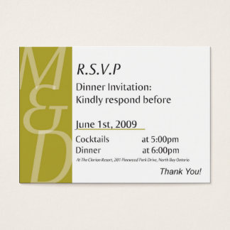 Mindy's Middagskort Visitkort