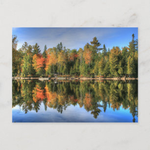 Mine Autumn Fall Foliage Sjö reflektioner Vykort