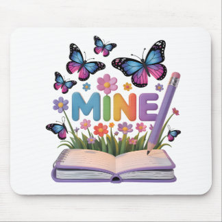 "MINE" Bärgefärg och blommor - design för bärbara Musmatta