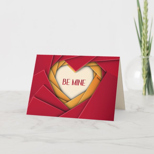 Mine Geometric Heart Helgkort (Framsida)