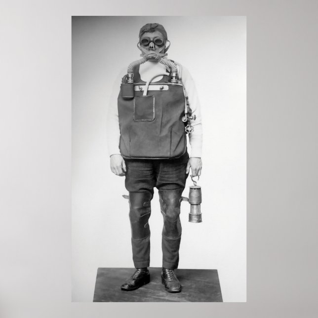 MINE RESCUER C. 1912 POSTER (Framsidan)