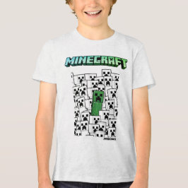 Minecraft Boys Mesh Skriv ut Tee - vitt