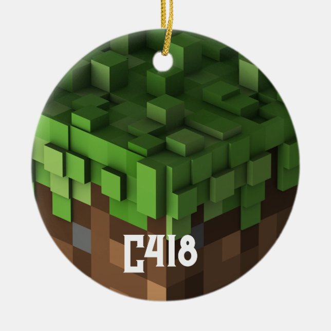 Minecraft C418 Julgransprydnad Keramik (Framsidan)