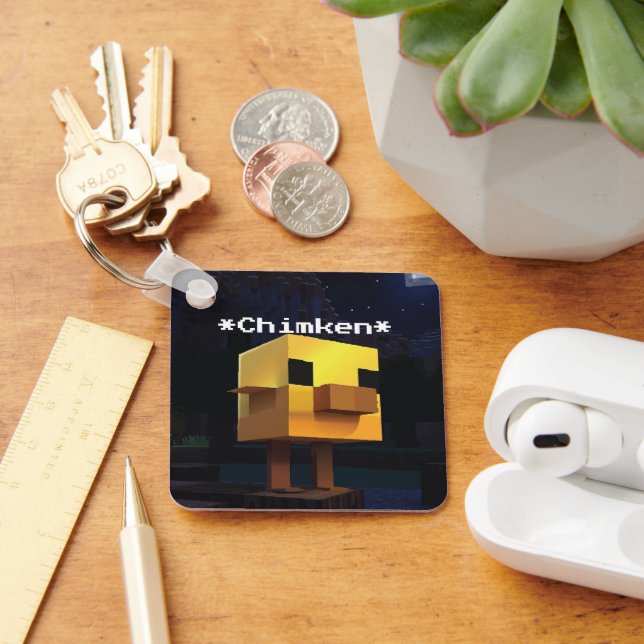Minecraft Chimken (Personalized) Nyckelring (Skrivbord)