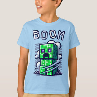 Minecraft Creeper, BOOM, Minecrafter, Coola T-Shir T Shirt