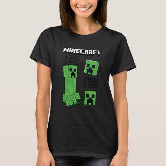 Minecraft Creeper With Floating Heads Design T Shirt