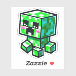 Minecraft, Cute Creeper, Minecrafter, Chibi Kawaii Klistermärken