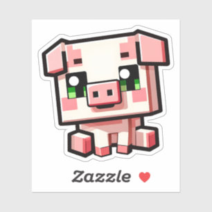 Minecraft, Cute Gris, Minecrafter, Chibi Stickers Klistermärken