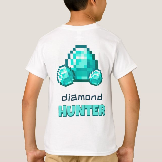Minecraft Diamond Hunter T-Shirt (Baksida)