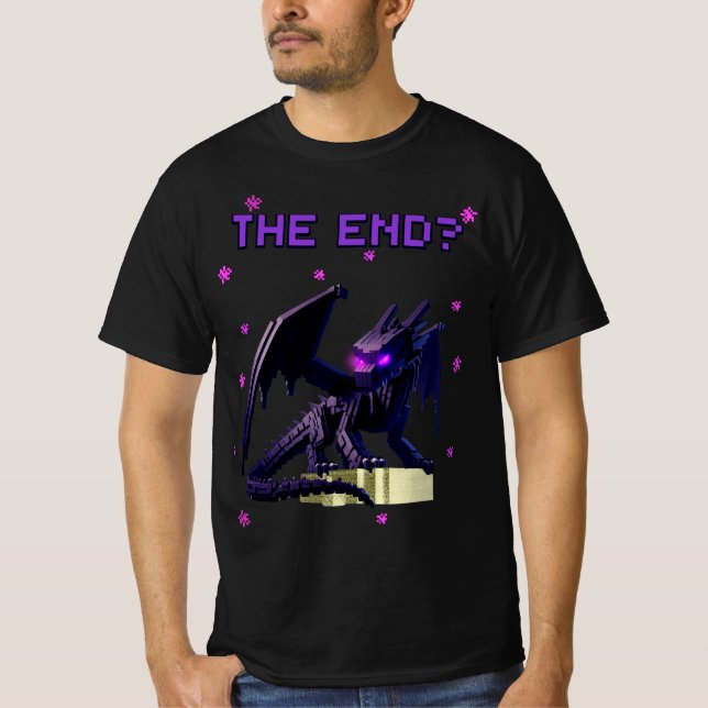 Minecraft Ender Dragon, Game Chef, The End? Coola T Shirt (Framsida)