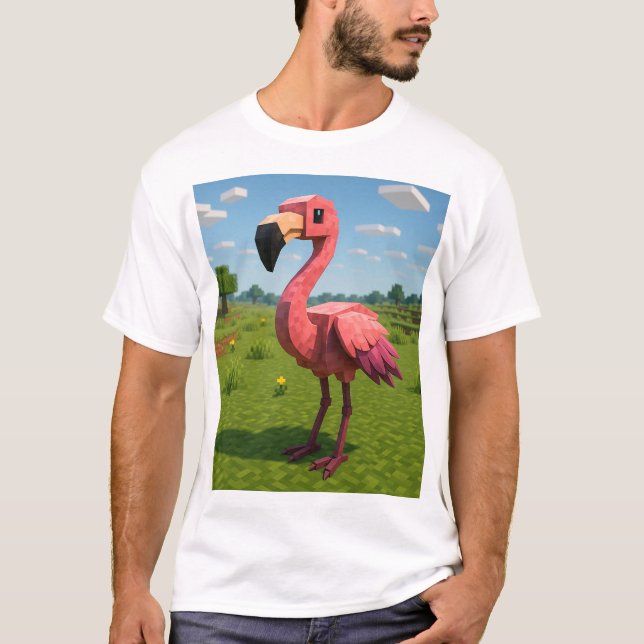 Minecraft flamingo  t shirt (Framsida)