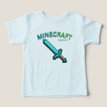 Minecraft-inspirerad pixel-svärd gaming t-shirt