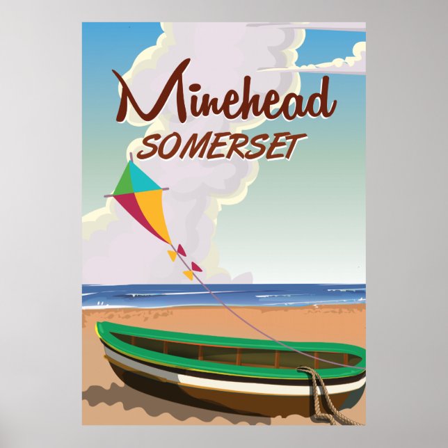 Minehead Somerset vintage resemålningaffisch Poster (Framsidan)