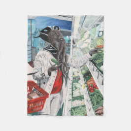 Miner Flayer Livsmedel Store Fantasy Art Blanket Fleecefilt