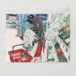 Miner Flayer Livsmedel Store Fantasy Art Postcard Vykort