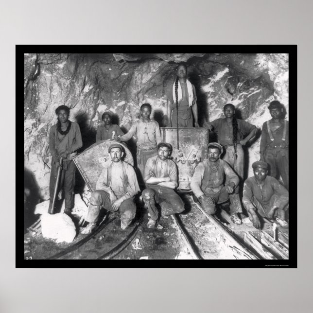 Miner i guld i södra Afrikan 1904 Poster (Framsidan)