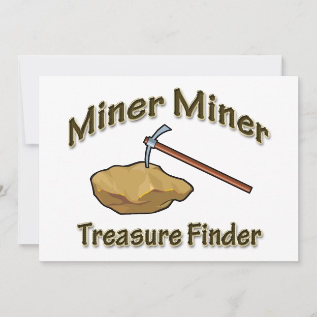 Miner Miner Treasure FI Inbjudningar (Framsida)