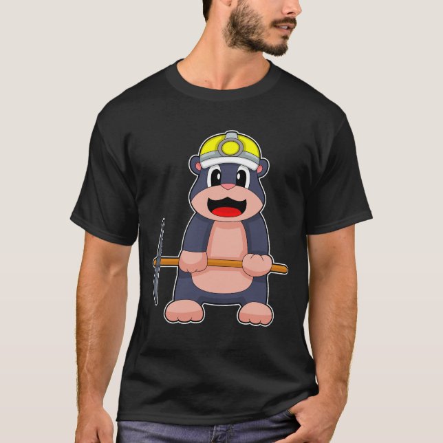 Miner Pickaxe Mining T Shirt (Framsida)