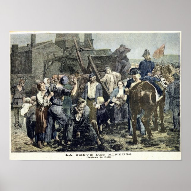 Miner-Strejkan i Carmaux Poster (Framsidan)