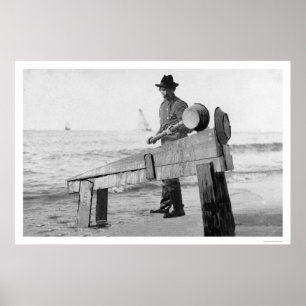 Miner Tvättande Guld Alaska 1905 Poster