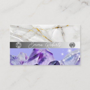 Mineral Amethyst Crystal Quartz Struktur Business  Visitkort