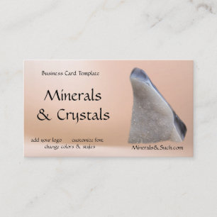 Mineral Geode Healing Crystals Visitkort