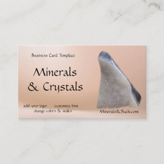 Mineral Geode Healing Crystals Visitkort