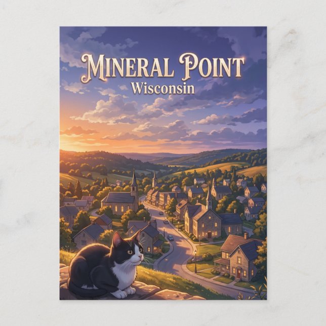 Mineral Point, Wisconsin USA Vykort (Framsida)